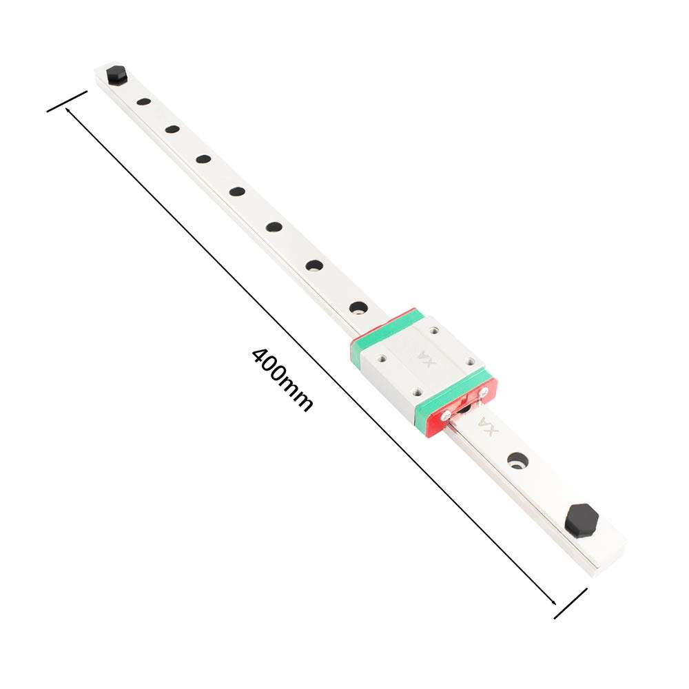MGN12 Linear Rail Guide 400mm Linear Sliding Guideway with MGN12C Sliding Block for 3D Printer and CNC Machine (C-Type) 2