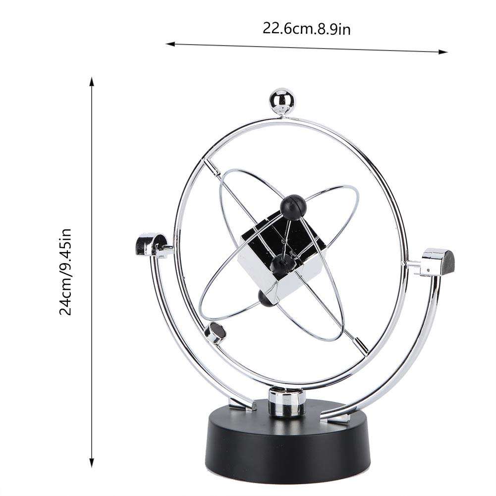 Pilipane Kinetic Orbital Craft, Magnetic Swing Kinetic Orbital Craft Electronic Swing Ball Desk Newton Pendulum Office Home Ornaments Decor Desktop Toys Desk Decoration 6