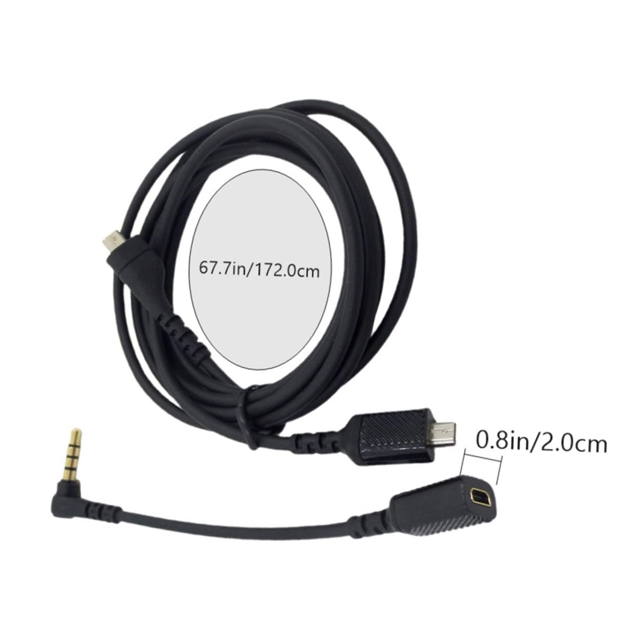 KONTONTY 1 Set Audio Conversion Cable USB Headphones Sound Connection Cable USB Headphone Adapter Headphone Sound Cable Headset Audio Cable Adapter Head Phones USB Sound Adapter PVC Black 3