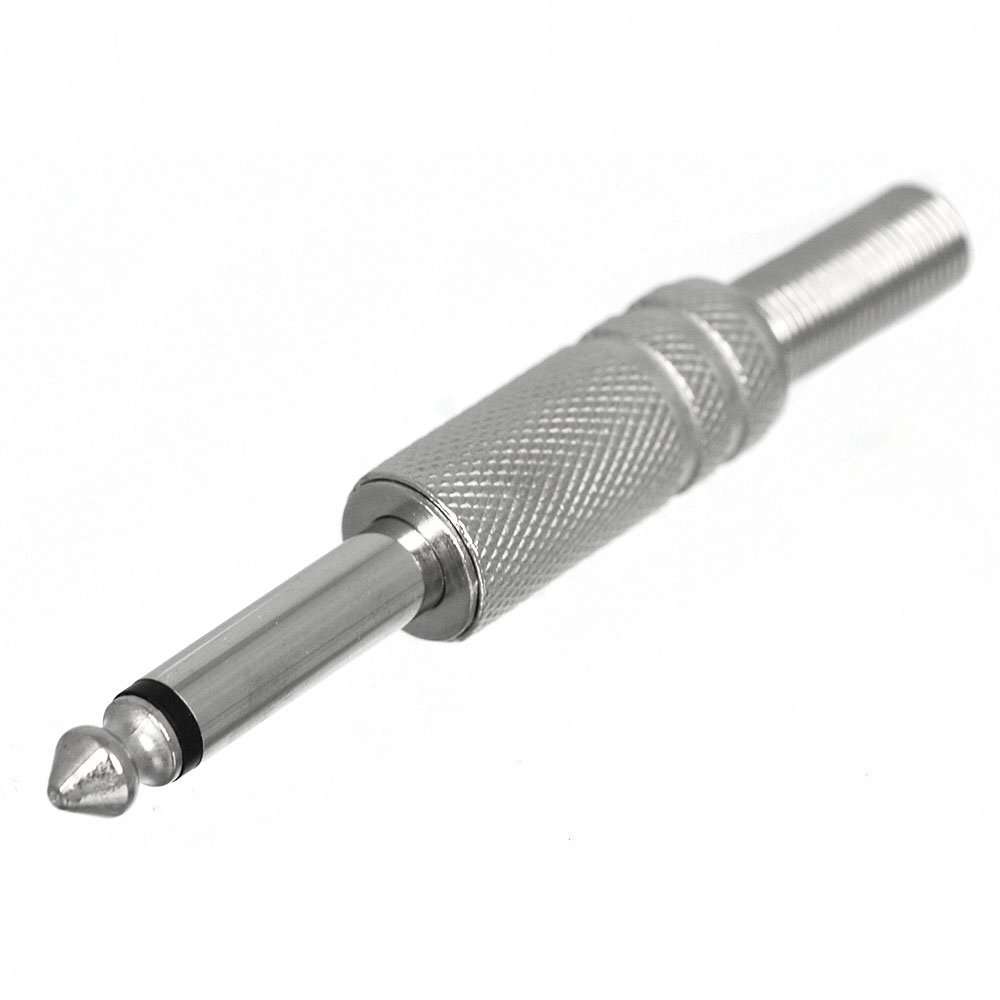 CESS 1/4 Inch TS Audio Phono Tone Male Plug Cable Connector - 1/4" 6.35mm TS Guitar Cable Plug (10 Pack) 4