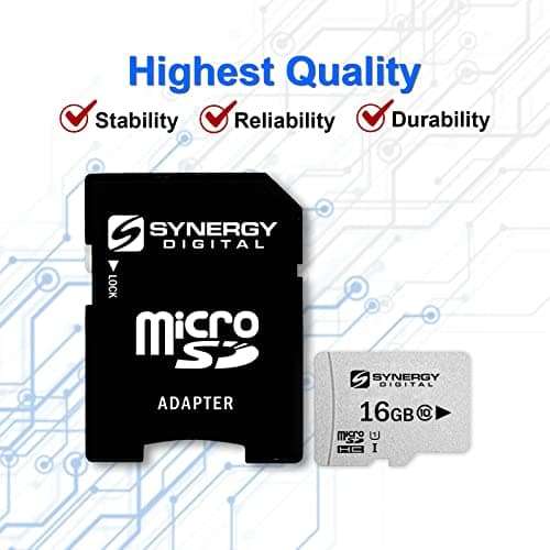 Synergy Digital 16GB Micro SDHC Secure Digital UHS-I Memory Cards, Compatible with Motorola Droid Razr M 4G LTE Cell Phone - Class 10, U1, 95MB/s, 300 Series - Pack of 5 6