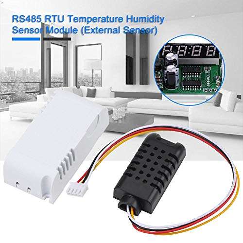 Fast Response Time LED Digit Display High Accuracy Acquisition Technology Temperature Humidity Sensor Transducer Module DC 5-40V with External Sensor Industrial 6