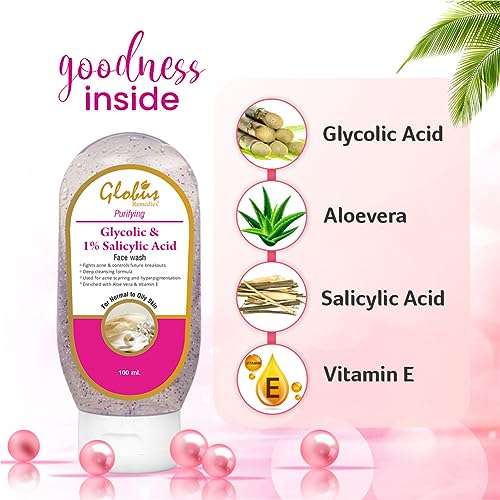 Globus Pimple Clear Face Wash with Glycolic & Salicyclic Acid - 100 ml (Pack of 5) 3