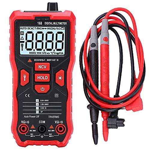 UA168 Mini Handheld LCD Digital Multimeter AC DC Voltage Resistance Tester with Test Probes 1