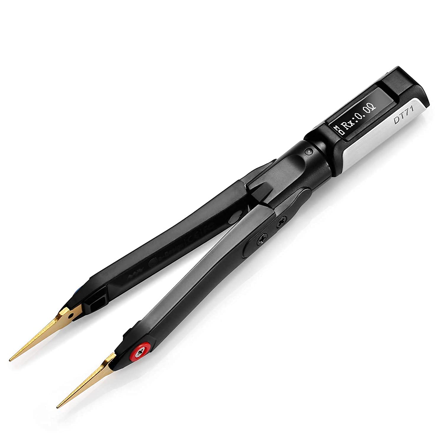 SainSmart Mini Digital Tweezers Intelligent SMD Tester Portable LCR Meter Diode Resistor Capacitor Voltage Multimeter Frequency 10KHz Signal Generator LED Display Auto Scan with Spare Test Leads 1