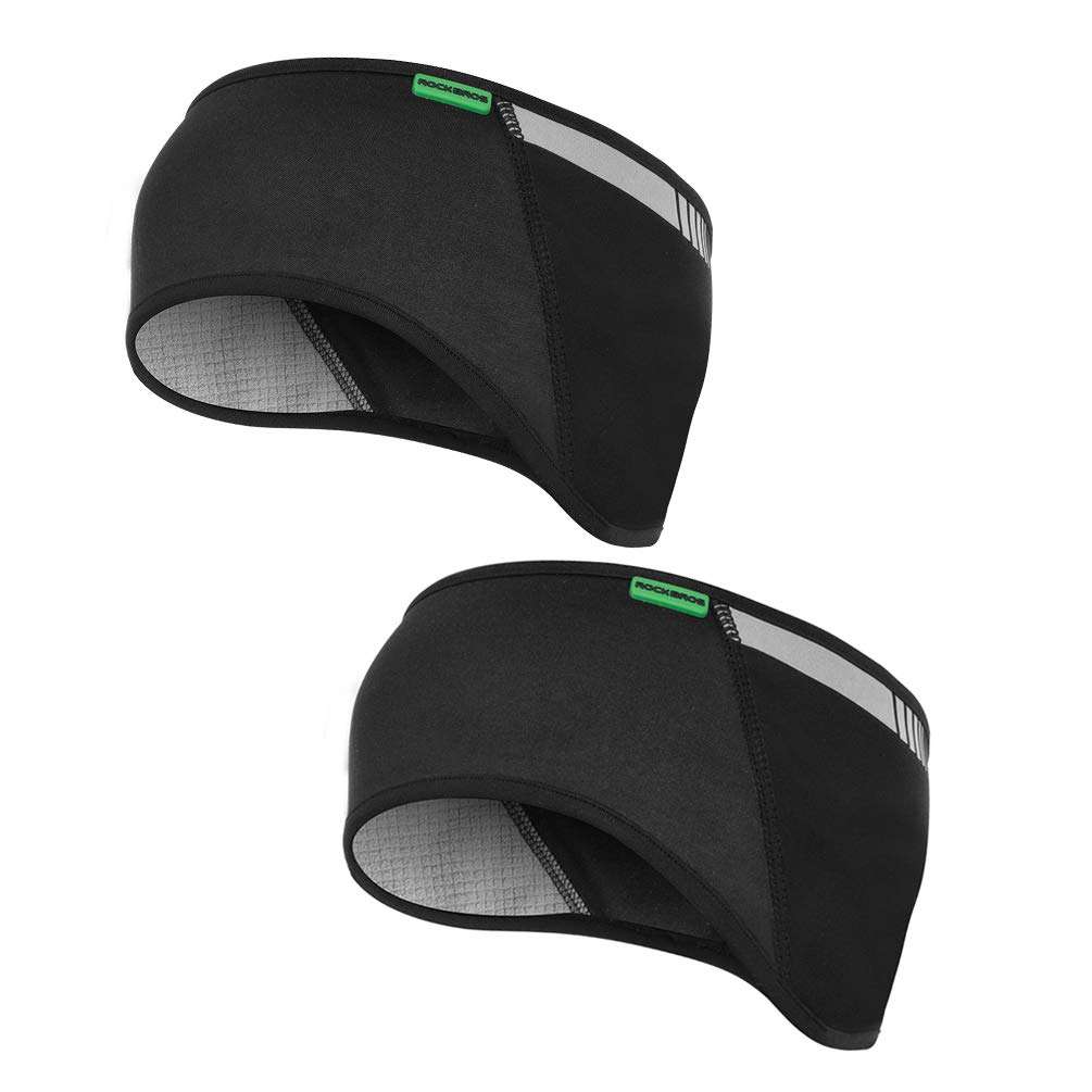 ROCKBROS Fleece Ear Warmers Headband Men Women for Running Cycling Biking Warm Ski Ear Band for Winter Cold Weather (Black*2) 1