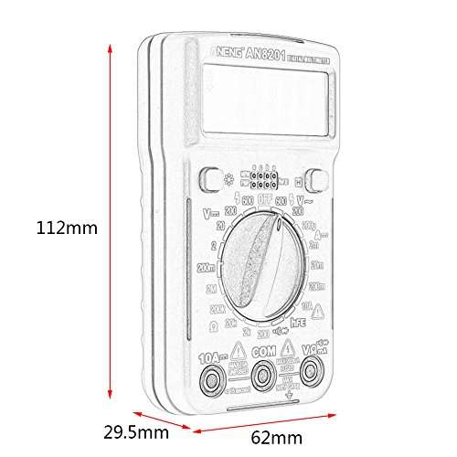 Portable LCD Digital Multimeter Professional Electric Handheld Tester Backlight AC/DC Voltmeter Ammeter Ohm Multimetro AN8201 - Black 4
