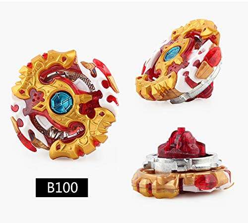 Burst God Bey Battling high Performance Tops Avatar Attack Evolution Set of Fighter 4D Launcher and Grip Stadium Upgraded 4 in 1 Red Edition 4