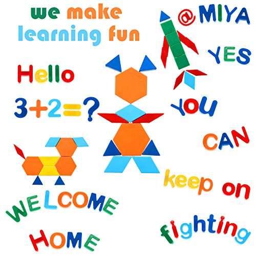 137 Pieces Magnetic Letters Numbers Alphabet Fridge Magnets and Shapes for Toddlers Phonics Letter Refrigerator Magnets for Ages Over 3 Early Educating Learning 4