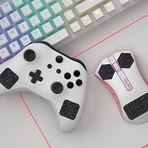 6 Pieces Grip Phone Stickers Non-Slip Cell Phone Grip Tape Rubber Textured Adhesive Traction Grip Decal Stickers for Phones Tablet Computer Gaming, Black and White 5