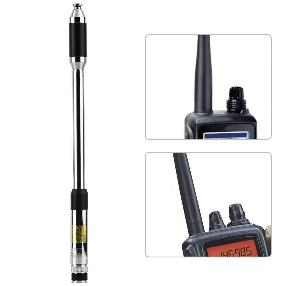 Dioche BNC Radio Antenna, Antenna Single Band Telescopic Antenna,RH770 Dual Band BNC UV Antenna Extendable Antenna for Walkie Talkies 4