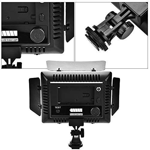 Video Light Lamp Panel, 6000K CRI85+ LED On Camera Video Fill Light with 3 Diffuser and 1/4" Screw Hole Mount for DSLR Camera DV Camcorder 4