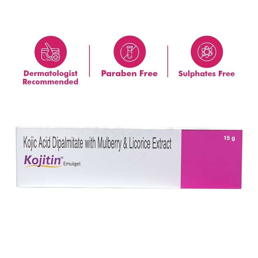KLM Kojitin Emulgel, 15gm| Advanced Skin Lightening & Protection Formula |Dermatologist-Recommended 4