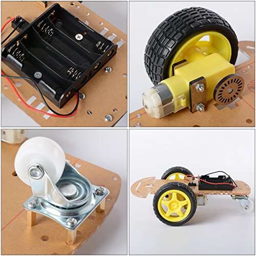 Adraxx New Smart Motor Robot Car Battery Box Chassis Kit DIY Speed Encoder For Arduino 5