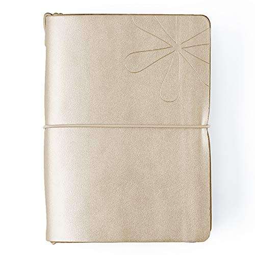 Erin Condren On The Go Folio - Champagne, Small Size Holder Case to Protect Your Petite Planners and Petite Journals for Travel. Stylish and Easy Elastic Band Enclosure 1