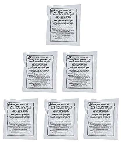 AYU HINA Bhav Nagar Gujarati Henna, Black, 40 g, Pack of 6