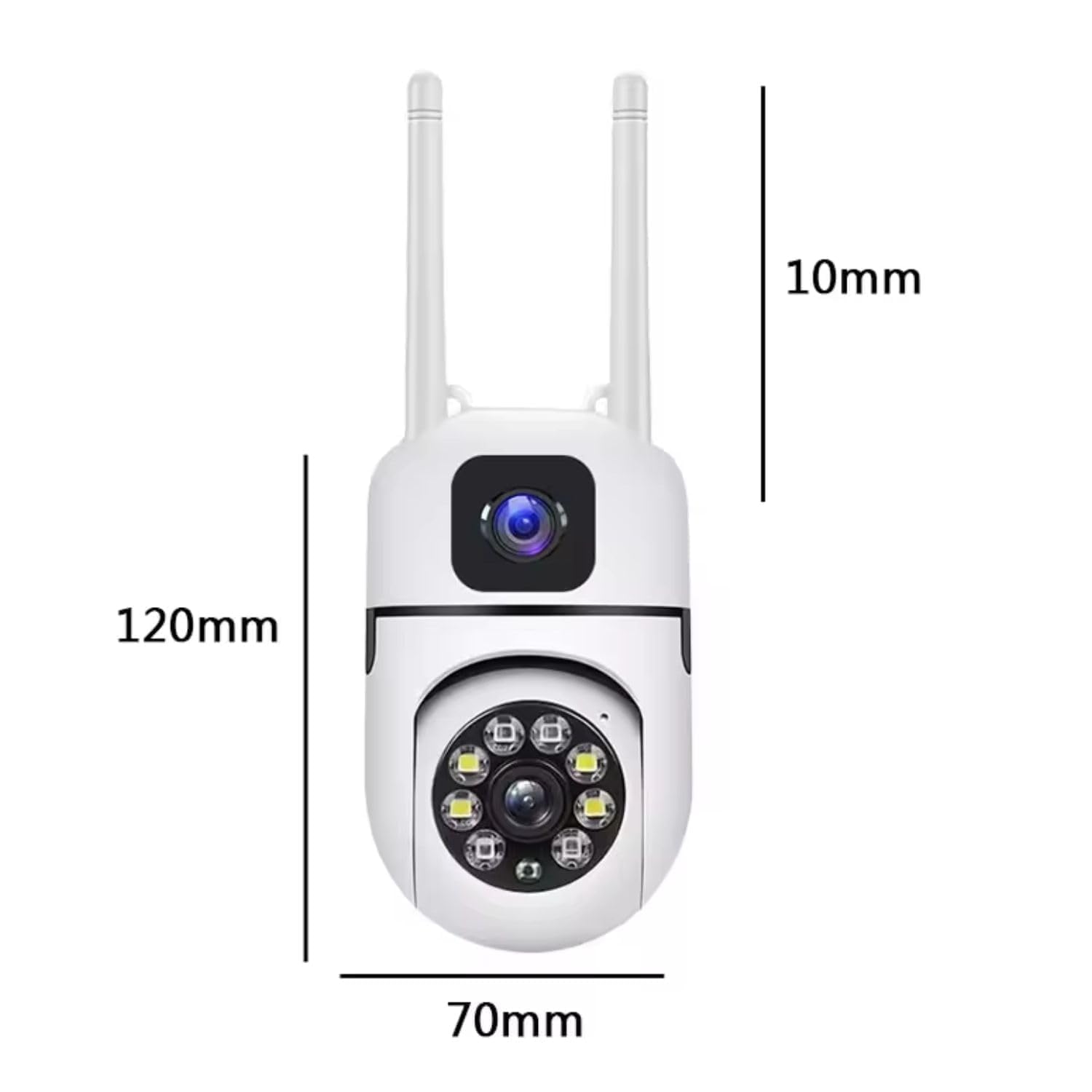 JB Supar 3MP WiFi Light Bulb CCTV Camera | 360° Pan Tilt | Color Night Vision | Motion Detection | Two Way Audio (Dual Lens Mini Dome) 4