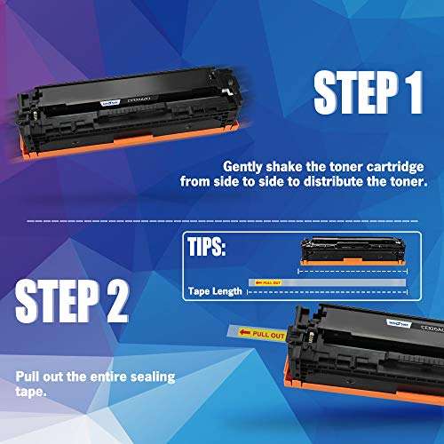 INK E-SALE Remanufactured Toner Cartridge Replacement for HP 128A CE320A CE321A CE322A CE323A Canon 116 Black Cyan Magenta Yellow Toner Set for HP LaserJet CP1525n CP1525nw CM1415fn CM1415fnw Printer 6