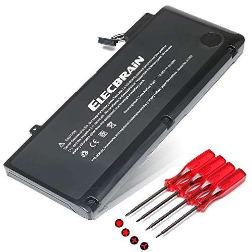 ELECBRAiN New Laptop Replacement Battery for A1278 A1322 [MacBook Pro 13 inch] - (Mid 2009, Mid 2010, Early 2011, Late 2011, Mid 2012), fit MB990LL/A MC724LL/A - [Li-Polymer 6-Cell 66.6Wh 11.1V] 1
