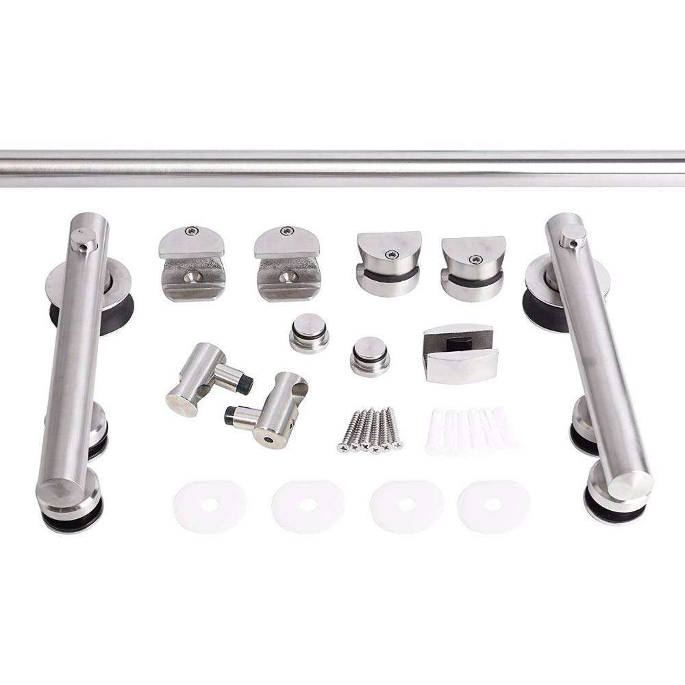 Stainless Steel Glass Sliding Door Hardware for Interior Doors - (Length: 8ft (2.44m)) 4