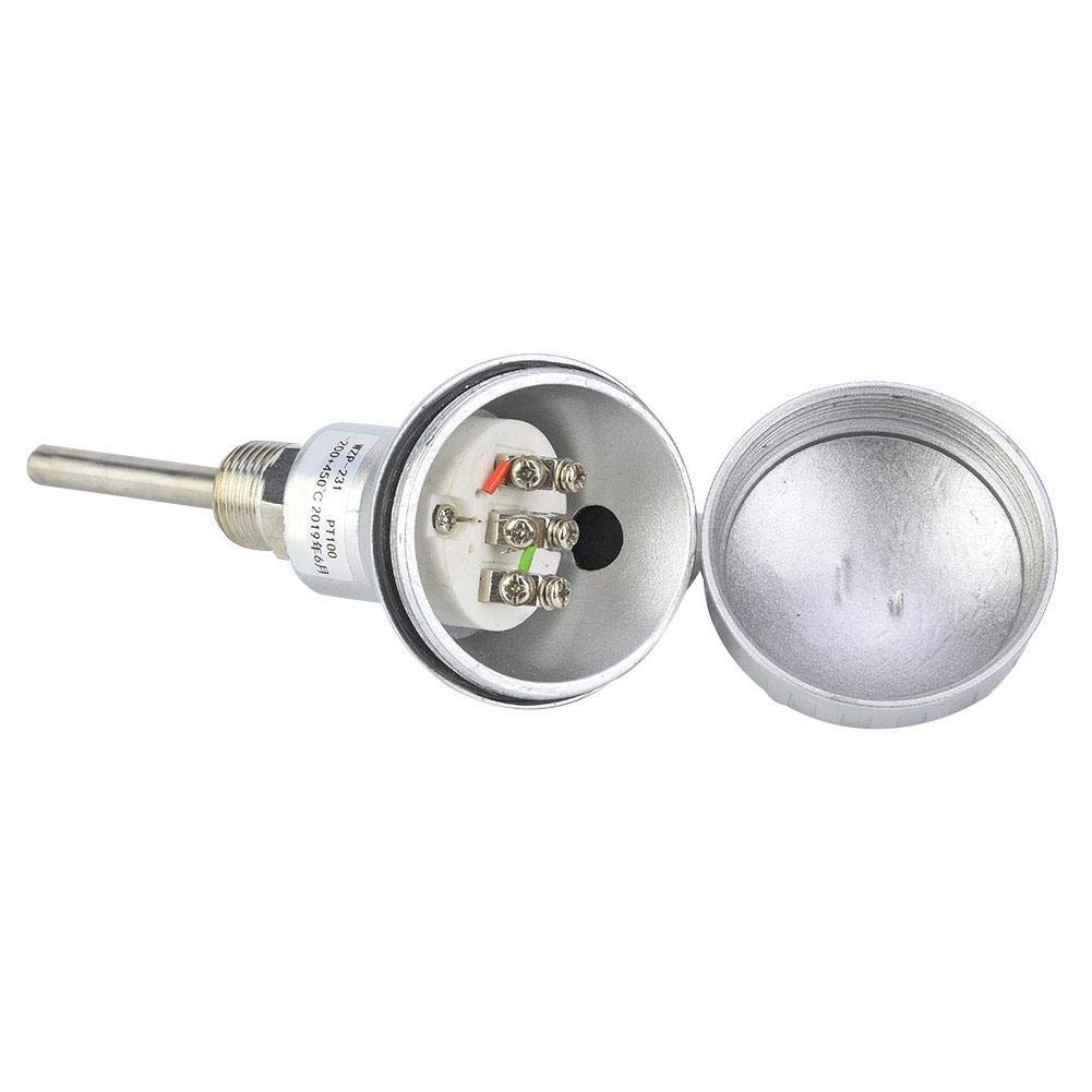 1/2" NPT Thread Thermocouple Terminal Head Stainless Steel Mini RTD PT100 Temperature Sensor Probe High(Protection Tube 50mm)
