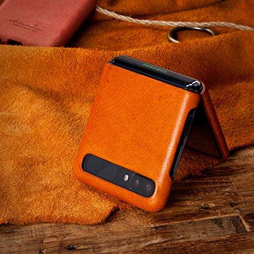 Andantannerie Leather Galaxy z flip case, Handmade Leather Galaxy z flip Back Cover (2846) 4 Colors 2