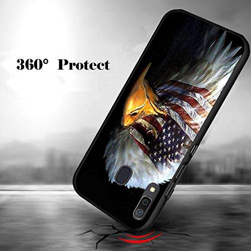 Galaxy A10E Case, Galaxy A20E Case, Scratch-Resistant and Shock-Resistant Soft Silicone TPU Bumper, Suitable for Samsung Galaxy A10E / A20E (2019), Eagle Merican Flag 2