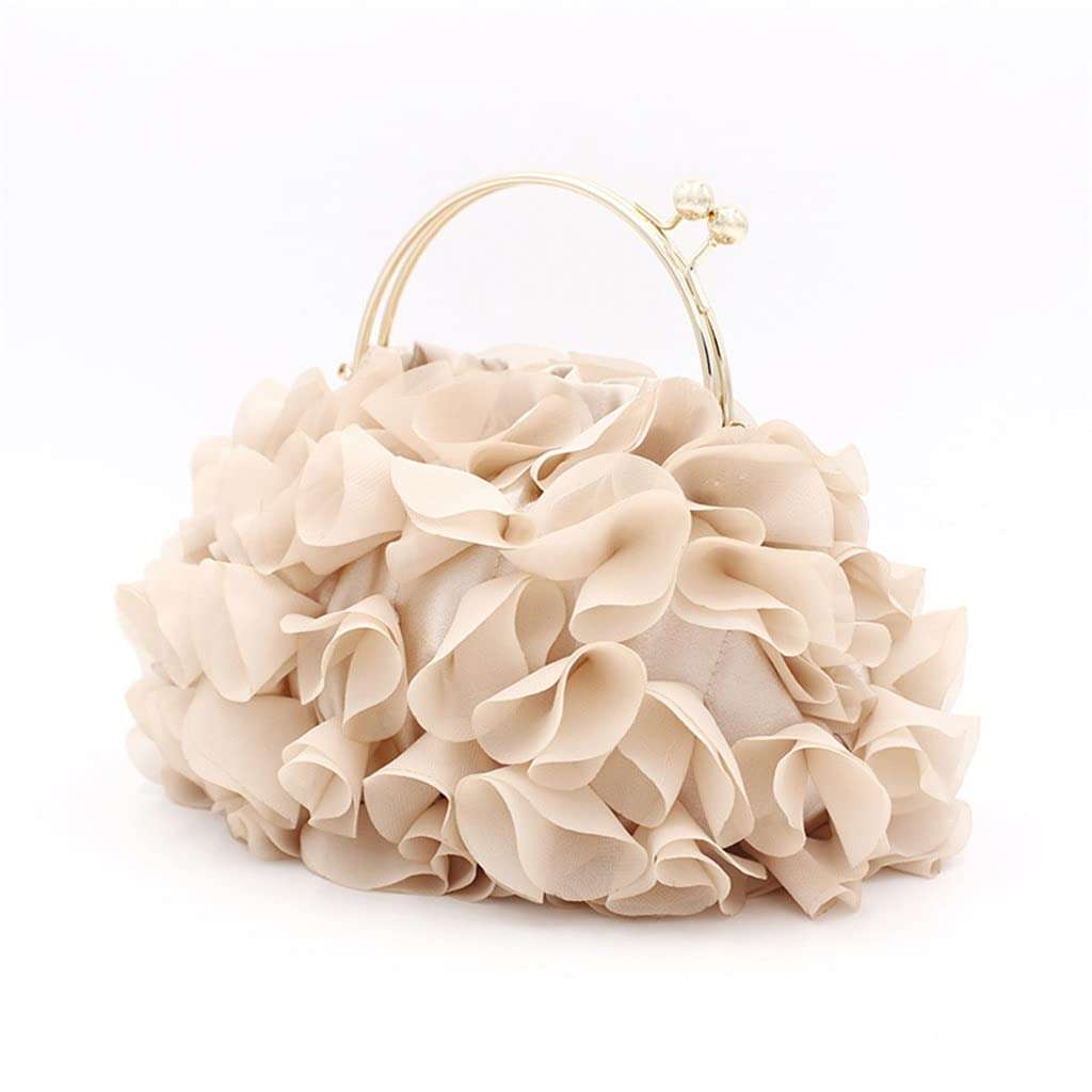 YMGSCC Hand-held Flower Bag Bride Handbag Wedding Bridesmaid Temperament Dress Dinner Bag Fairy Bag 6