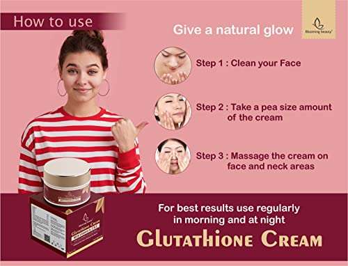 Blooming beauty Day Night Daily use Glutathione Face Cream For Skin Whitening & Glowing face cream day night skin whitening dark spots fairness brightness anti-acne pimple dark circle 50g (Pack Of 1) 6