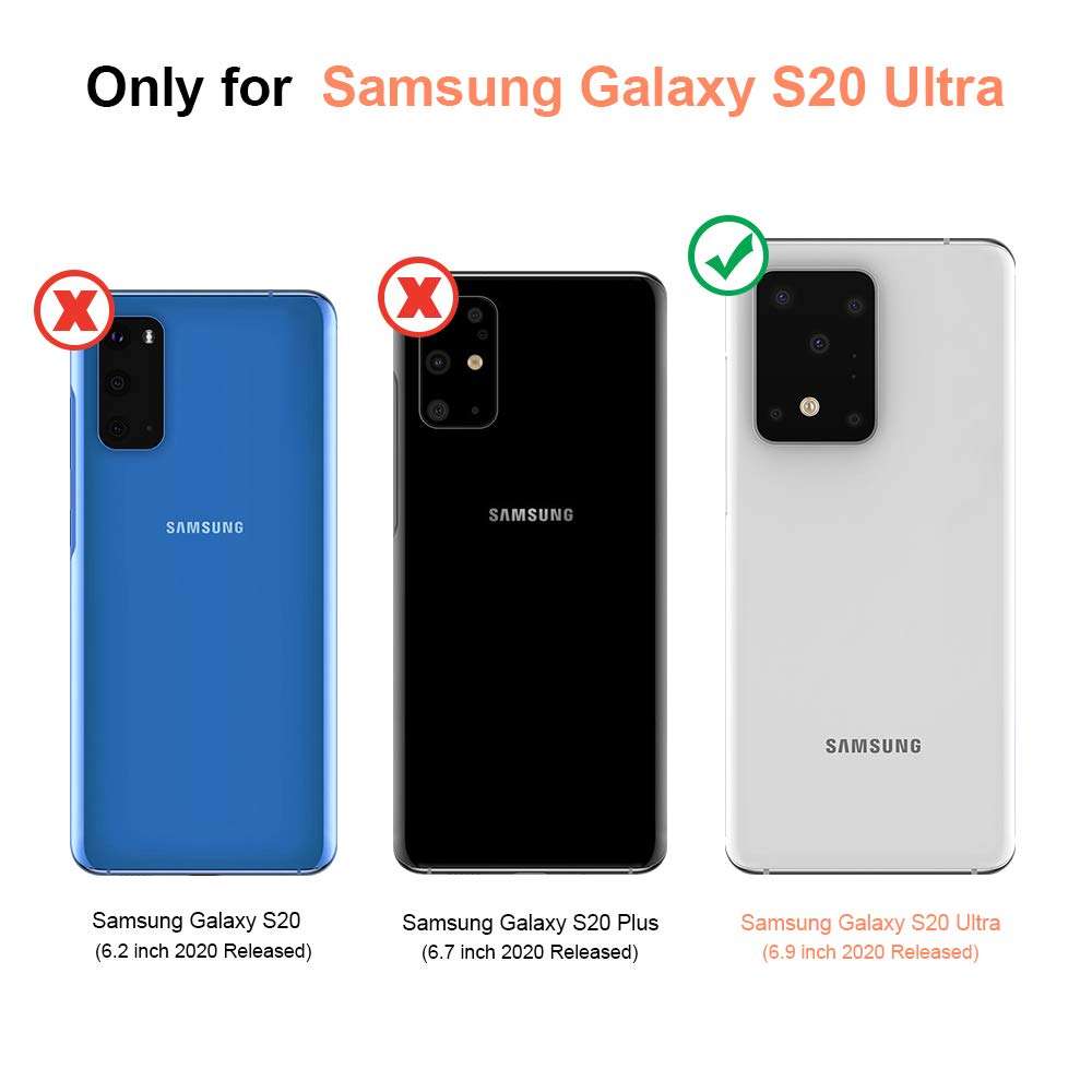 Lxlfcase for Samsung Galaxy S20 Ultra Case 6.9 inch Protection Shock Absorption Technology Cover Anti-Scratch Rugged Cases Designed for Galaxy S20 Ultra (Purple+Clear) 2