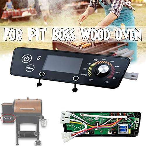 LCD Display Thermostat Controller Board,120V Pellet Grills Replacement Digital Thermostat Board, Adjustable Temperature 2