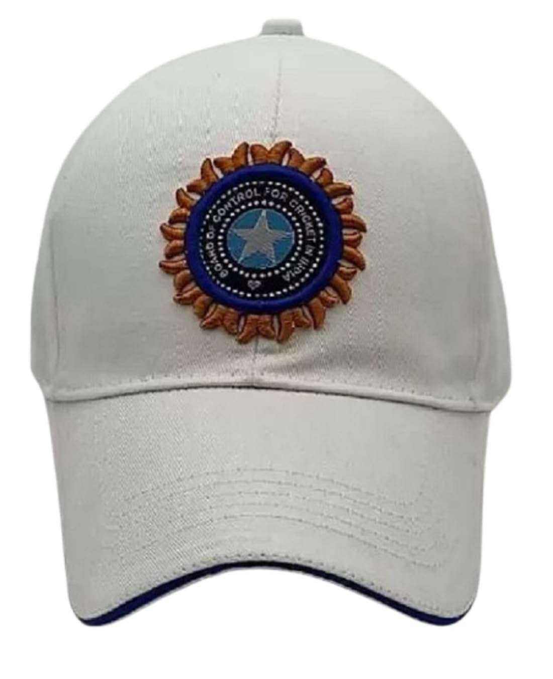 India Cricket Cap Original Quality Head Caps for Men Unisex Mens Cap Adjustable Buckle Caps Men women for All Sports Cricket Cap (black+white+blue) 3