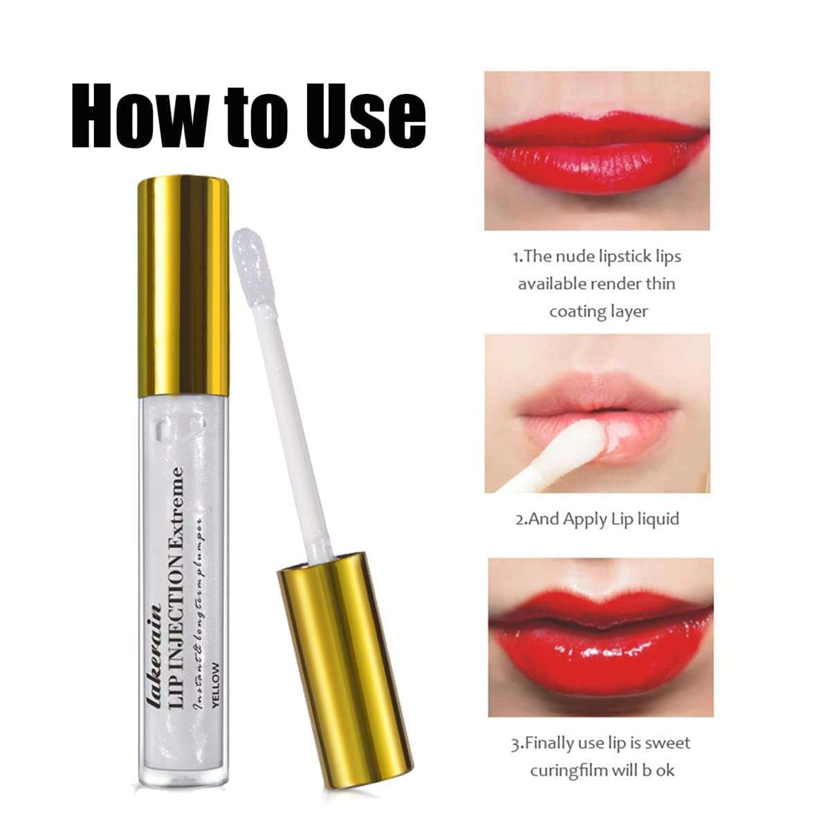 vljsfkh Lip Plumper Nutri-Filler Lips, Instant Lip Plumper Gloss, Lip Plumper Clear, Advanced Lip Plumping Treatment, Day and Night Lip Plumper for Women 6