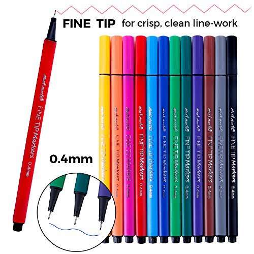 Mont Marte-Mont Marte Fine Tip Markers, Set of 12 3