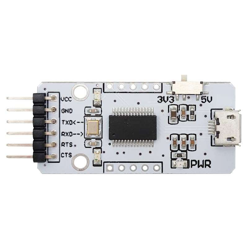 diustou FT232RL USB to TTL Serial Adapter Conversion Module USB to uart Serial Communication Module Brush Board 3.3/5V Level Output migrated Template (MB). 1