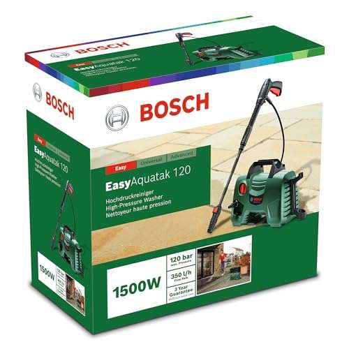 Bosch EasyAquatak 120 Bar 1500W Electric High Pressure Washer Cleaner with High Pressure Gun, Lance, 5m Hose, Variable Fan Jet Nozzle, Rotary Nozzle & Detergent Nozzle, Self Priming Capable 6