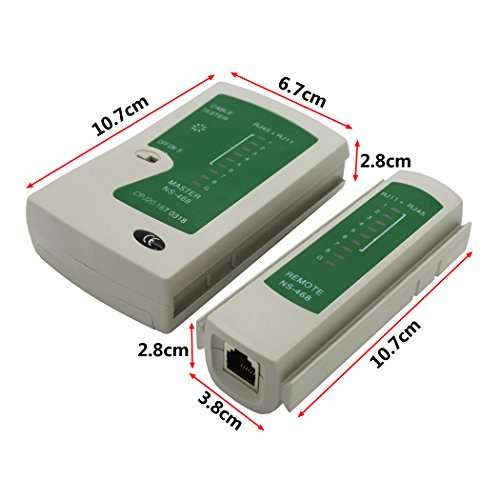 Network Tool Kit, GGIENRUI 7 in 1 Professional Ethernet Network LAN Kit RJ11 RJ45 Cat5e Cat6 Cat7 Wire Cable Tester Crimping Tool Crimper, 50pcs RJ45 Coupler Joiners, Internet Coupler (65pcs Set ) 2