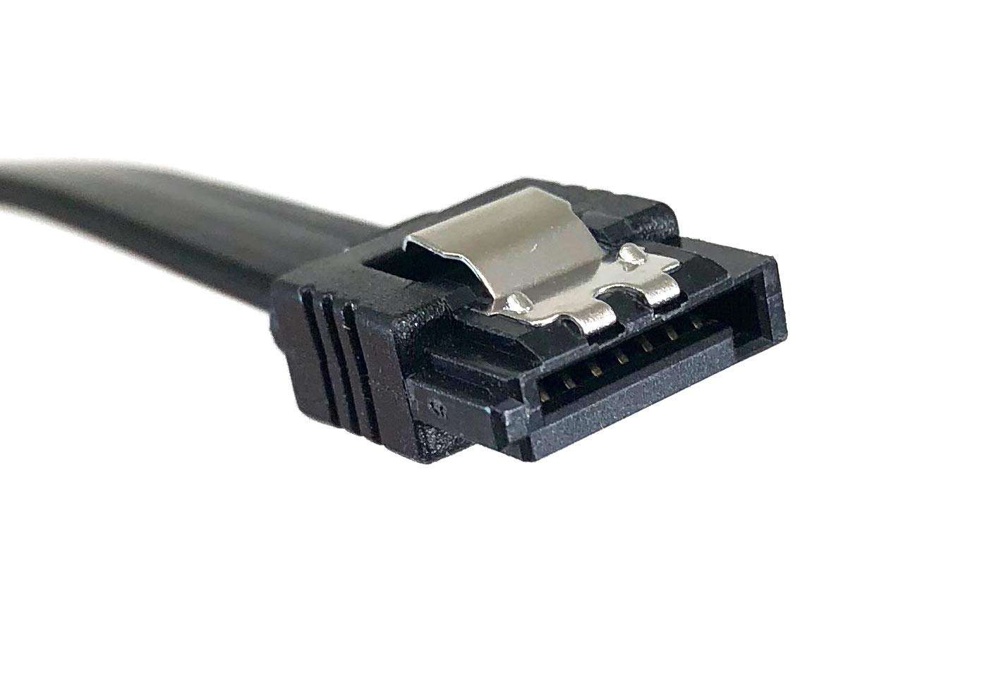 Micro Connectors F03-10MSSB-3 40" Sata III 6 GB/S Straight Cable with Locking Latch - 3 Pack (Black) 4
