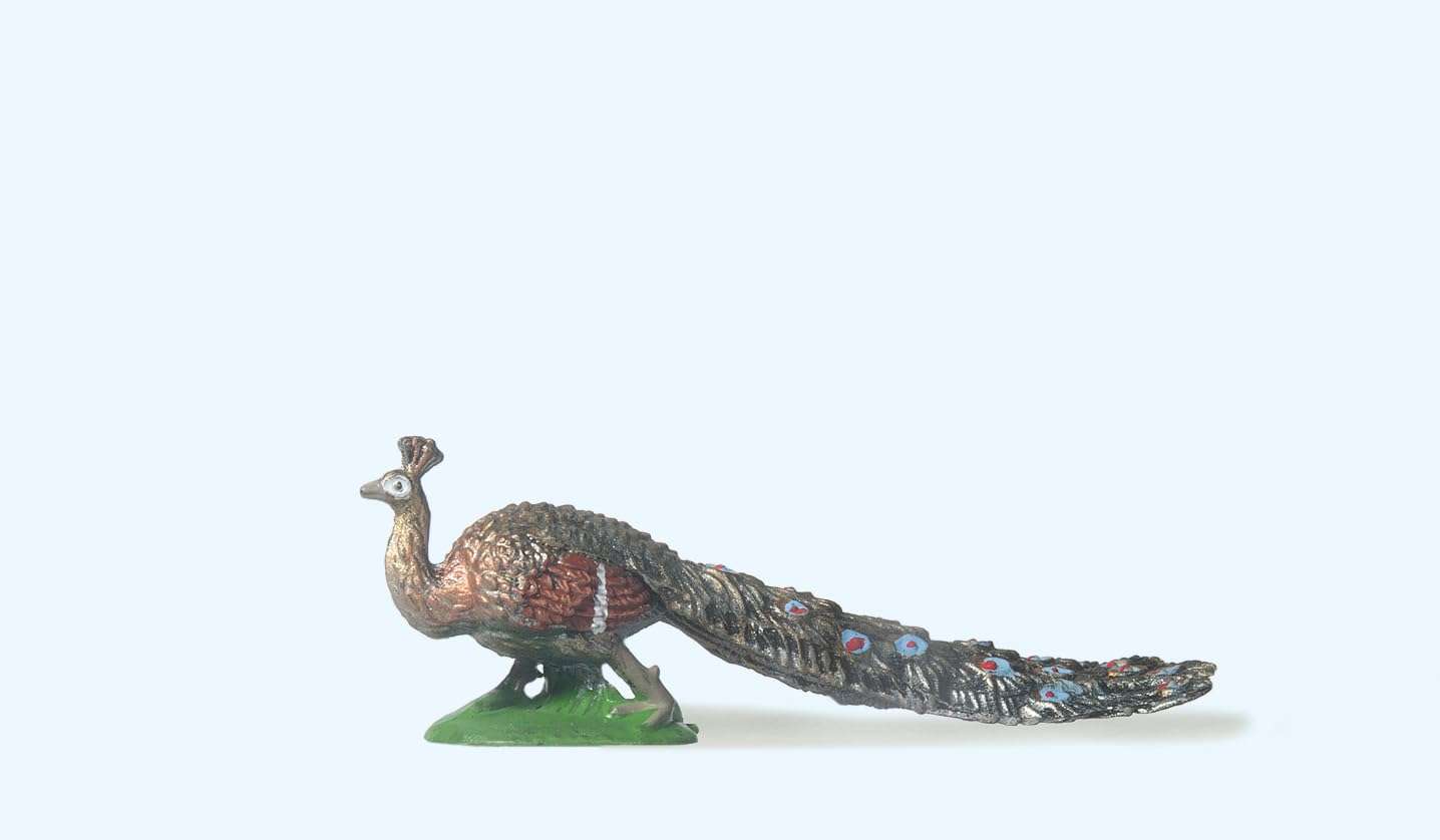 Preiser 47087 1/25 Scale Wild Animal Figures, 1/24-1/25 Scale - Peacock