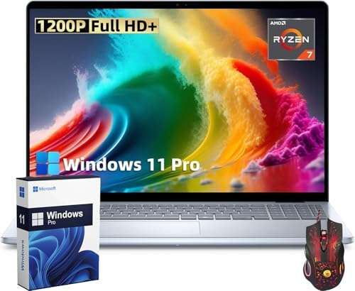 Dell Inspiron 16 Business Laptop - 16" FHD+ Display | AMD Ryzen 7-8840U(8-Core) | 32 GB DDR5 | 2 TB SSD | AMD Radeon | WiFi 6E | Backlit KB | Win 11 Pro