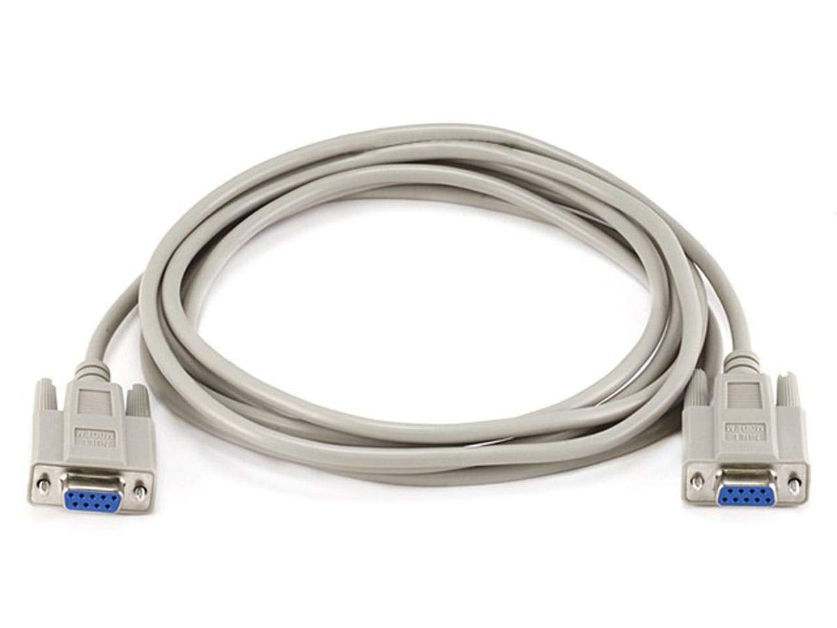 Monoprice Molded Null Modem Cable - DB9, Female to Female, 10 Feet, Beige