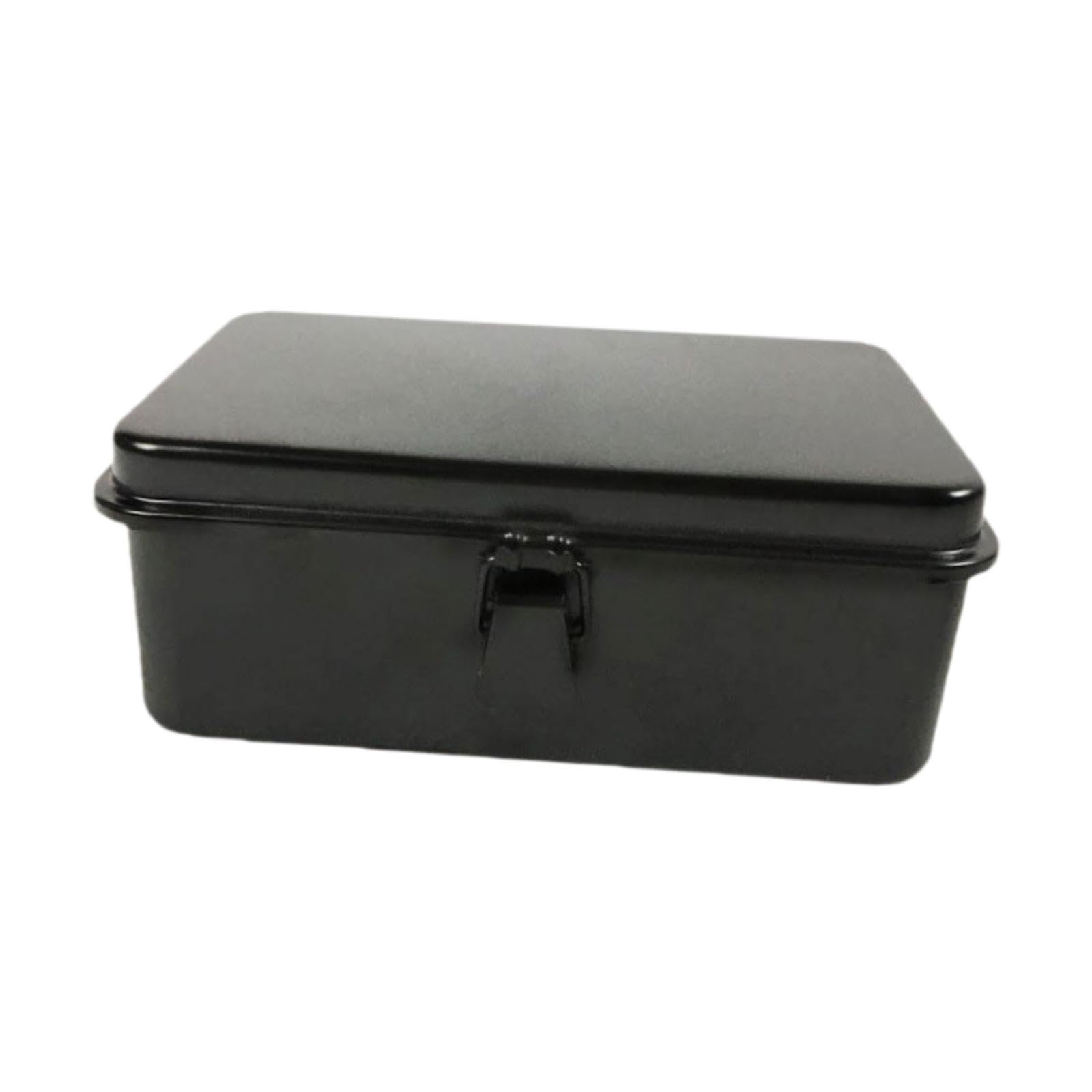 YWJLQH Iron Storage Box Tool Box Seals and Notes Organizer Storage Container for Handbook, Black 1