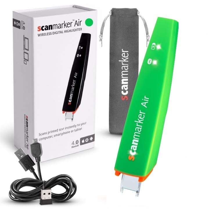 Scanmarker Air Pen Scanner & Translator Pen | Electronic Translation Pen & Smart Reading Pen for Dyslexia, Students & Professionals - Compatible with Mac, Windows, iOS & Android - Green 2
