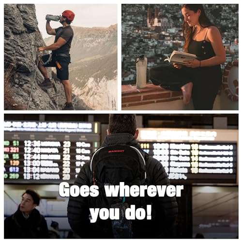 Vapur Collapsible Water Bottle With Carabiner, Compact Bottle Folds Flat For Hydration On The Go, Ideal for Traveling, Hiking or Camping, 34 Ounce, Blue, Pack of 1 6