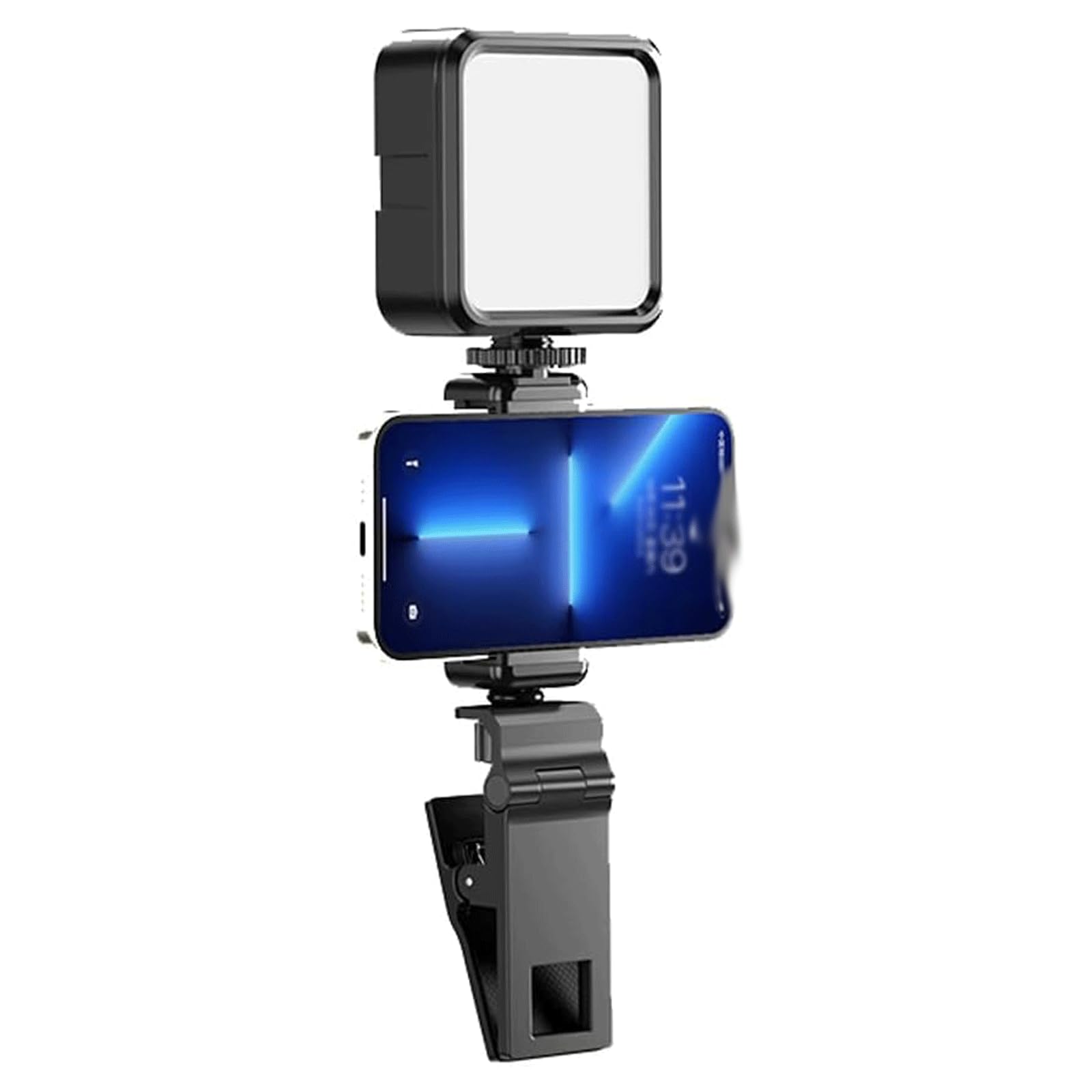 FROON Fill Light LED Atmosphere Lamp Photo Beauty Lamp Portable Fill Lamp Clip Type Mobile Phone Live Photo Lighting for Laptop Cell Phone Photography, Talla ?nica 1