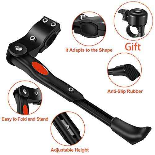DIRZA Bike Kickstand Adjustable Alloy Bicycle Kickstand for 22"/24"/26" Mountain Bike Road Bike 2