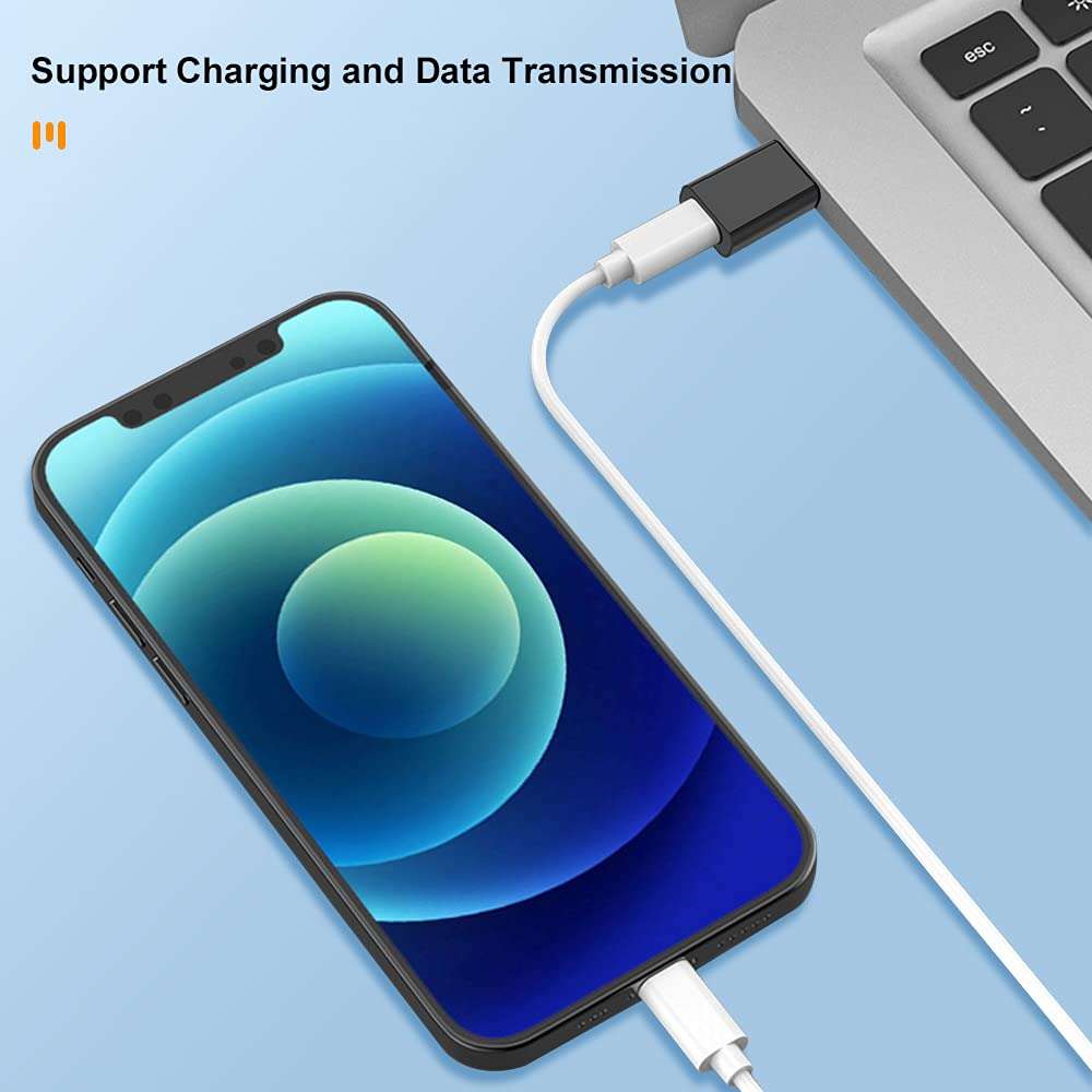 USB C Female to USB 3.0 Male OTG Adapter,Type-C to ype-A Charger Cable Adspter Compatible with iPhone 12,iPad,MacBook,Samsung Galaxy Note 10 S21 S20 Plus,Google Pixel 5 4A 3a 2 XL,Work with PC,Laptop 6