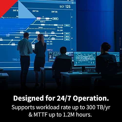 Toshiba N300 PRO 10TB Large-Sized Business NAS (up to 24 bays) 3.5-Inch Internal Hard Drive - Up to 300 TB/year Workload Rate CMR SATA 6 GB/s 7200 RPM 512 MB Cache - HDWG51AXZSTB 2