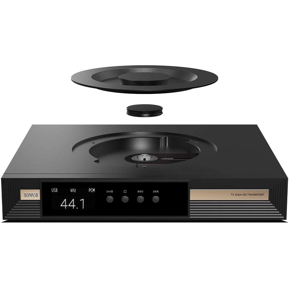 S.M.S.L V.M.V T2 MQA-CD Player Hi-Res USB DAC High-End Bluetooth Digital Signal Clock Re-lay, Hi-End Class CD Program Flagship DAC, Clock Input and Output, 32bit/768kHz DSD512 with Remote Control 1