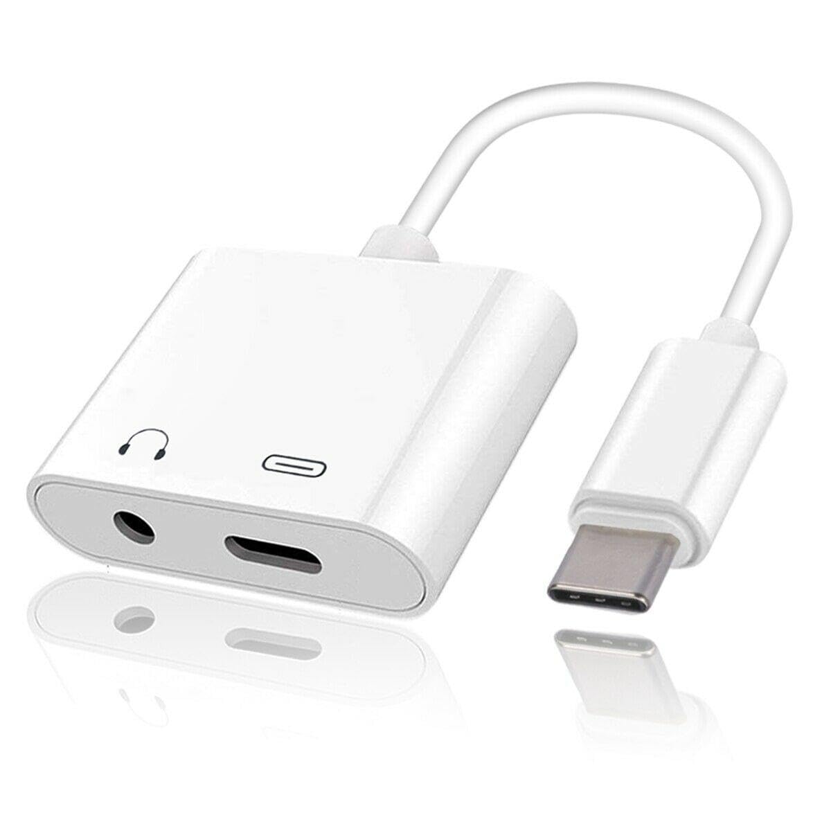 USB-C Headphone Adapter Earphone 3.5mm Jack Compatible with Samsung Galaxy Tab S9 11", Type-C Charger Port Splitter Mic Support Hands-Free Headset Adaptor 3